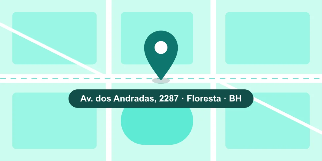 Ilustração da localização da Ponteware na Av. dos Andradas, 2287